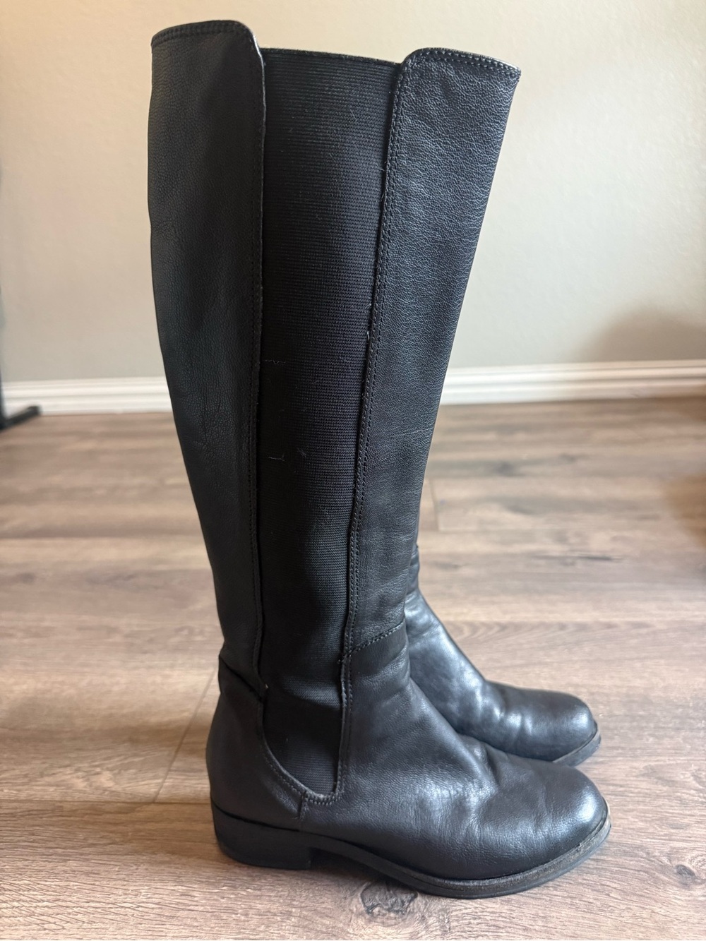 Cole Haan Black Over-the-Knee Leather Boots
